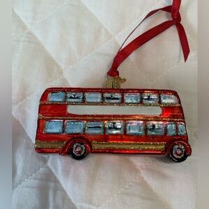 Old World Christmas London bus ornament